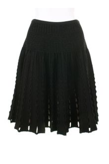 Alaïa Black Flared Skirt in A Blend Of Virgin Wool - Lyst