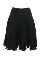 Alaïa Black Flared Skirt in A Blend Of Virgin Wool