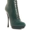 Alexander Mcqueen Laceup Boots in Green - Lyst