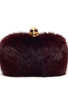 Alexander McQueen Mink and Swarovski Crystal Box Clutch - Lyst