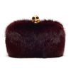 Alexander Mcqueen Mink and Swarovski Crystal Box Clutch in Red (purple) - Lyst