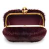 Alexander Mcqueen Mink and Swarovski Crystal Box Clutch in Red (purple) - Lyst