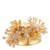 Alexander Mcqueen Gold Atom Flower Skull Bracelet in Gold - Lyst