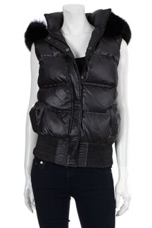 Alice + Olivia Puffer Vest Fur Trimmed - Lyst