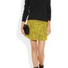 Alice + Olivia Bouclé Mini Skirt in Yellow - Lyst
