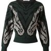 Altuzarra Woolcashmere Jumper with Horse Head Motif in Green - Lyst