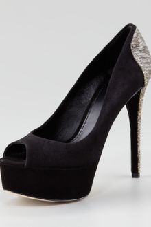 B Brian Atwood Blayne Sparkleback Suede Pump - Lyst
