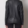 Balenciaga Top Stitched Leather Pea Coat in Green (pea) - Lyst