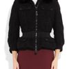 Burberry Prorsum Rabbit Collar Lace Jacket in Black - Lyst