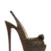 Christian Louboutin 150mm Jenny Glitter Knot Sandals in Brown (bronze) - Lyst