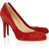 Christian Louboutin Simple 100 Suede Pumps in Red (rust) - Lyst
