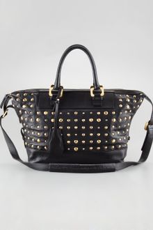Diane Von Furstenberg Drew Studded Eastwest Satchel - Lyst