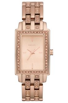 DKNY Womens Rose Gold Ion Plated Stainless Steel Bracelet 28x23mm - Lyst