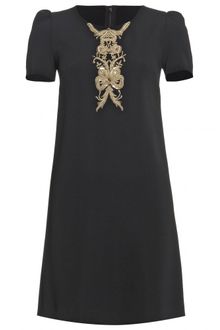Dolce & Gabbana Gold Metallic Embroidered Dress - Lyst