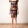 Dolce & Gabbana Floral Printed Ruched Silk Dress in Black (black multi) - Lyst