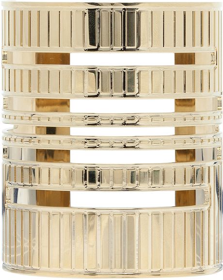 Elie Saab Small Gold Cuff in Gold - Lyst