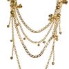 Elie Saab Long Multichain Metal Flower Necklace in Gold - Lyst