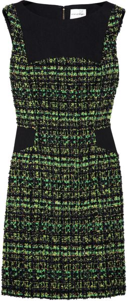Emanuel Ungaro Tweed and Twill Dress - Lyst