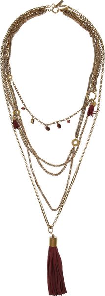 Isabel Marant Asphalt Cowboy Set Of Two Tasseled Necklaces - Lyst