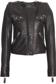 Isabel Marant Edris Textured Leather Jacket - Lyst