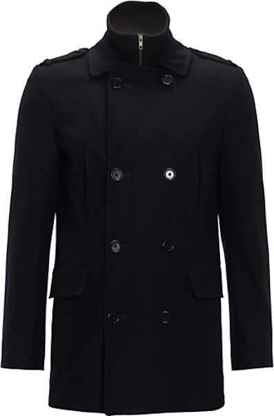 John Lewis John Lewis 2 in 1 Pea Coat Navy in Black for Men (pea) | Lyst