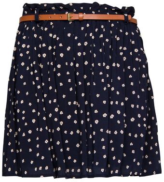 Mango Floral Print Flared Skirt - Lyst