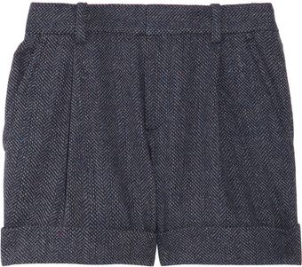 Marc By Marc Jacobs Roxy Herringbone Wool Blend Shorts - Lyst