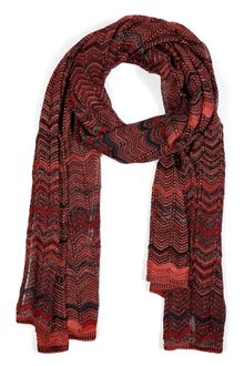 Missoni Grenadine Rosewood Metallic Variegated Knit Scarf - Lyst