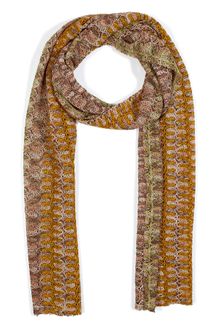 Missoni Taupecurry Contrast Knit Scarf - Lyst