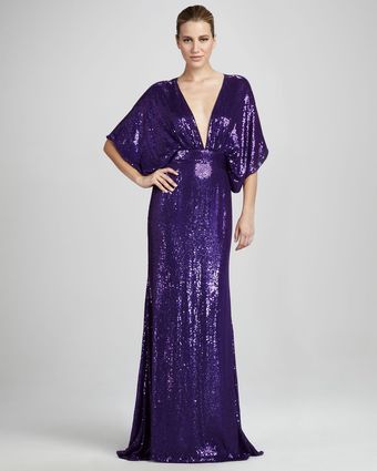 Naeem Khan Sequined Kimono Gown - Lyst