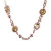 Oscar De La Renta Rose Gold Crystal Chain Necklace in Pink (rose) - Lyst
