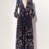 Peter Som Vine Print Crepe De Chine Dress in Floral (blue) - Lyst
