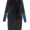 Preen Zora Scuba Wool and Sheep Skin Coat in Black - Lyst