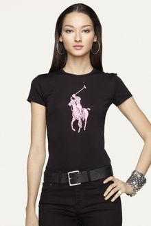 Ralph Lauren Pink Pony Slimfit Pony Tee - Lyst