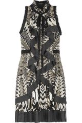 Roberto Cavalli Python-print Silk-georgette Dress