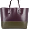 Rochas Two Tone Leather Tote in Purple - Lyst