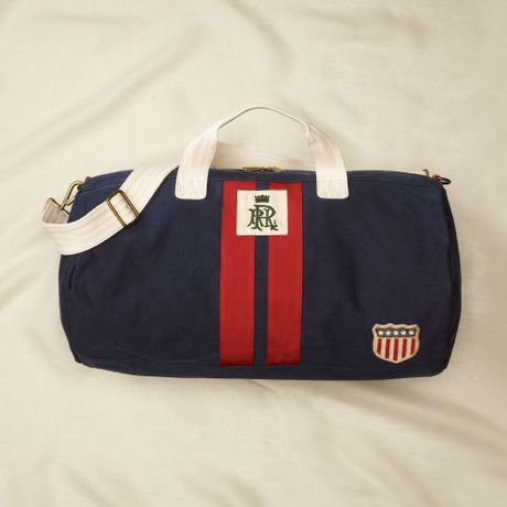 Rugby Navy Stripe Duffle Bag in Blue (navyred) Rugby Navy Stripe Duffle Bag in Blue (navyred)