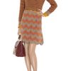See By Chloé Cutout Striped Wool Dress in Brown - Lyst
