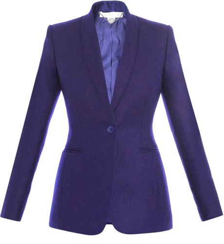 Stella Mccartney Domiziana Invertedl Lapel Jacket in Blue (cobalt) - Lyst