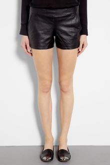 Theory Light Leather Shorts - Lyst