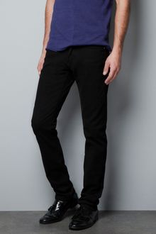Zara Slim Fit Bulldenim Trousers - Lyst