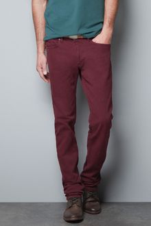 Zara Slim Fit Bulldenim Trousers - Lyst