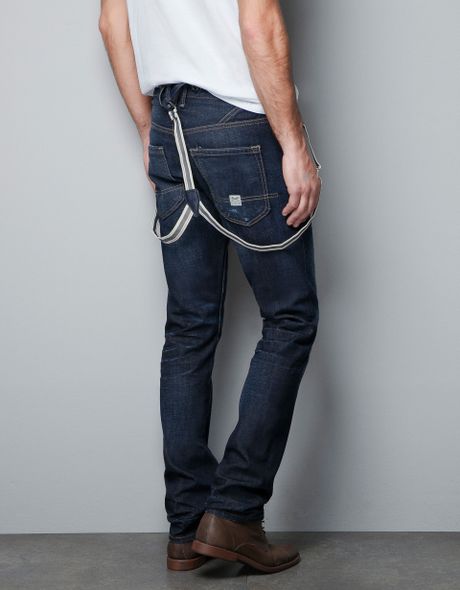 zara dark blue jeans