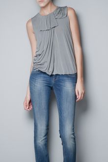 Zara Draped Top - Lyst