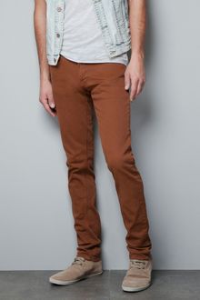 Zara Slim Fit Bulldenim Trousers - Lyst
