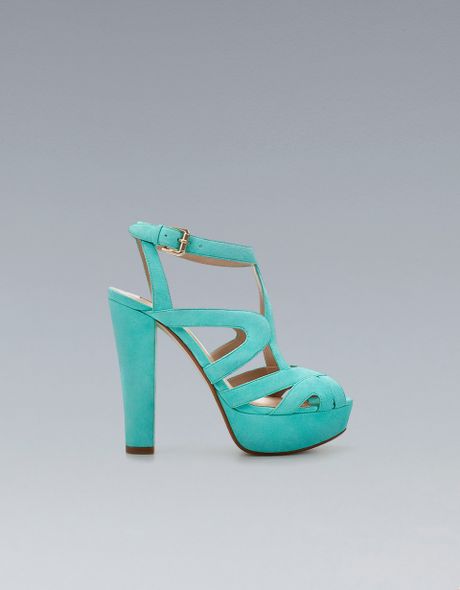 turquoise platform heels