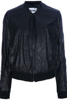 Acne Lamb Skin Bomber Jacket - Lyst