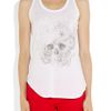 Alexander Mcqueen Dandelion Skull Print Cotton Tank in Yellow (dandelion) - Lyst