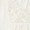 Alexander Mcqueen Lace Trimmed Silk Crepe Blouse in Beige (ivory) - Lyst