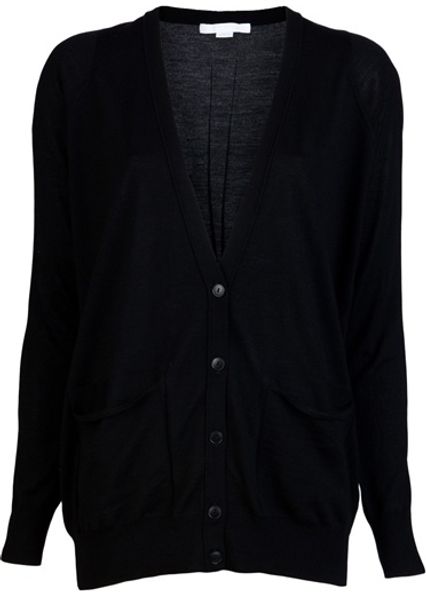 Alexander Wang Fine Gauge Knit Cardi in Black - Lyst